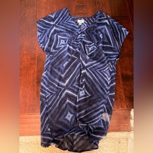 Blue Geometric Patterned Dress